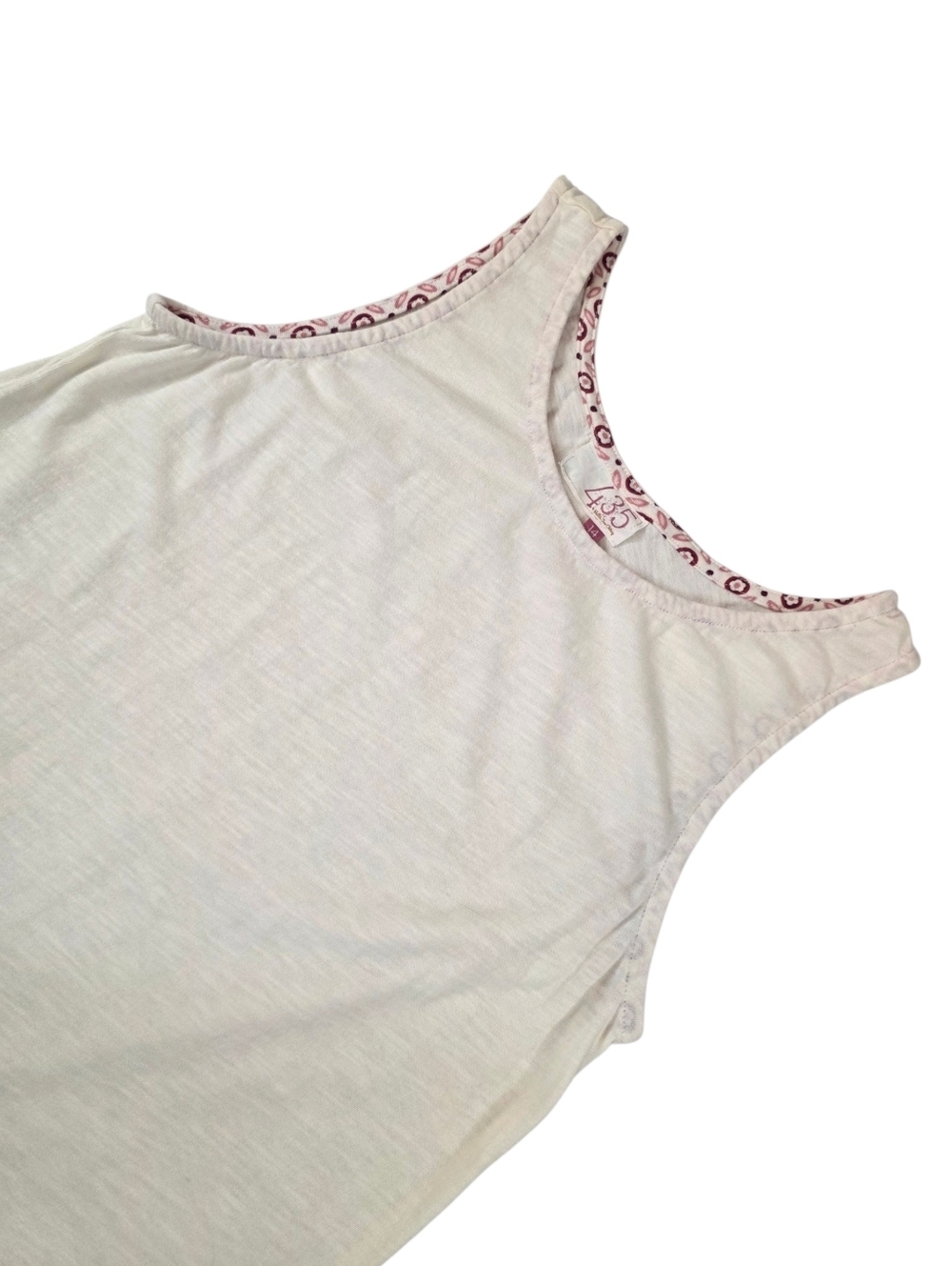 Matilda Jane 435 Ivory Ruffle Lace Hem Tank Top Boho Coastal Vacation Girls 14 - Picture 2 of 6